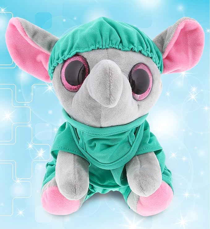 DolliBu Doctor Dress Up Set For Teddy Bear Plush Toy - Surgeon Scrubs Outfit For Stuffed Animals, Doctor Cap, Shirt, Pants, & Mask For Teddy Bear Costume - Large