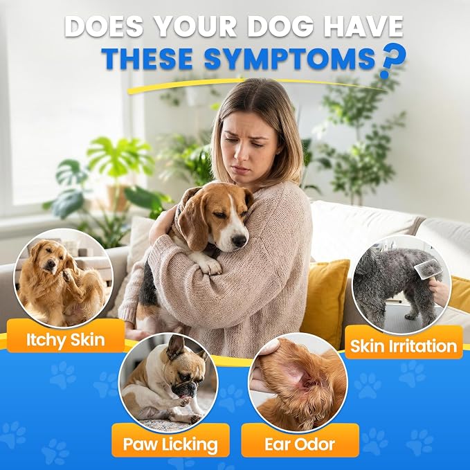 Yeast Infection Treatment for Dogs, Support Healthy Itch Relief, Ear Paw Discomfort Care Itch Relief for Dog
