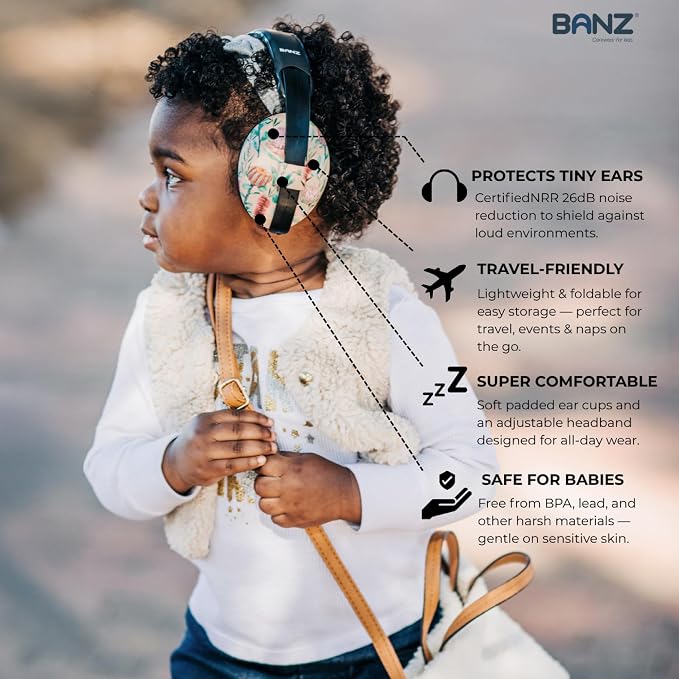 Baby BanZ Earmuffs Infant Hearing Protection – Ages 0-2+ Years – The Best Earmuffs for Babies & Toddlers – Industry Leading Noise Reduction Rating – Soft & Comfortable – Baby Ear Protection