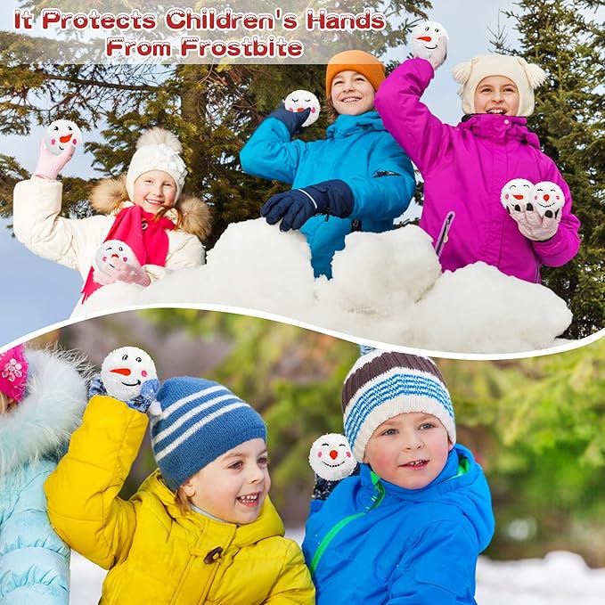 Zhanmai 30 Pcs Christmas Snowballs for Fights Indoor, Xmas Plush Fun Snowman Face Balls Reusable Soft Stuffed Fake Balls Indoor Outdoor Game for Winter Halloween Decorations(Classic,2.76 Inches)