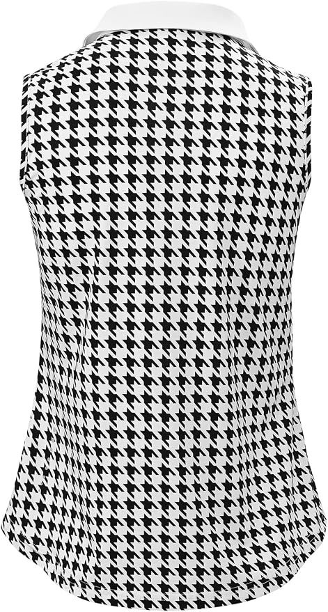 BGOWATU Women's Sleeveless Golf Polo Shirts Collared V Neck Tennis Tank Tops UPF 50+ Quick Dry Lightweight