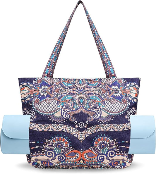 Yoga Mat Bag Yoga Bags and Carriers Fits All Your Stuff Yoga Tote Bag with Zipper Pocket Yoga Mat Carrier Pilates Bag Take in Out Mat Easily