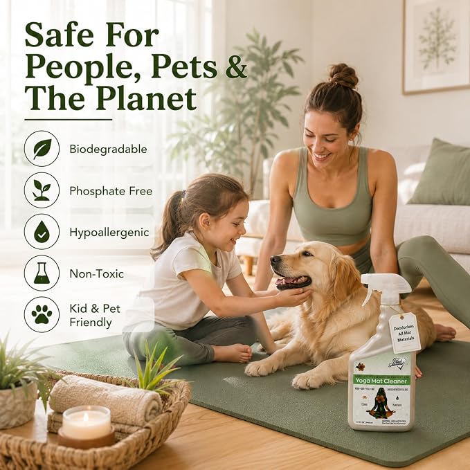 Black Diamond Stoneworks Yoga Mat Spray Cleaner: USDA Certified BIOBASED- Essential Oils, Safe for All Type of Materials, Exercise, Pilates, or Workout Mats. (1 quart/1 gallon)