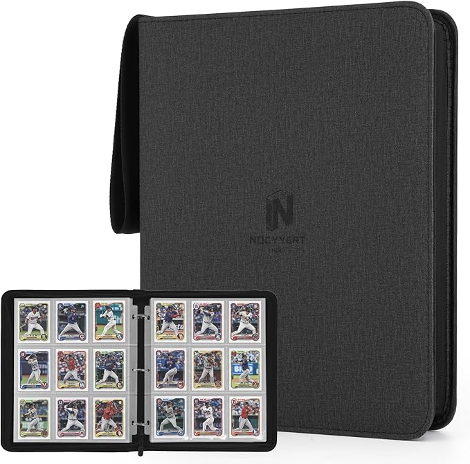 Trading Card Binder, Premium 9 Pocket 720 Double Sided Pocket Collection Binder,Card Album for TCG Card Holder for Game Card, Sports Card, Yugioh, MTG etc(Black 2)