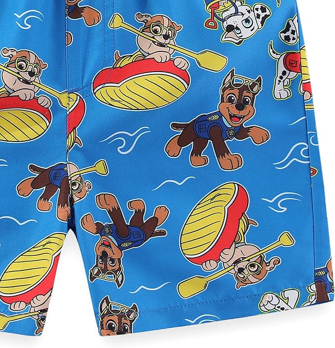 Paw Patrol Marshall Chase Rubble Boys UPF 50+ Swim Trunks Shorts Bathing Suit for Toddler and Big Kids