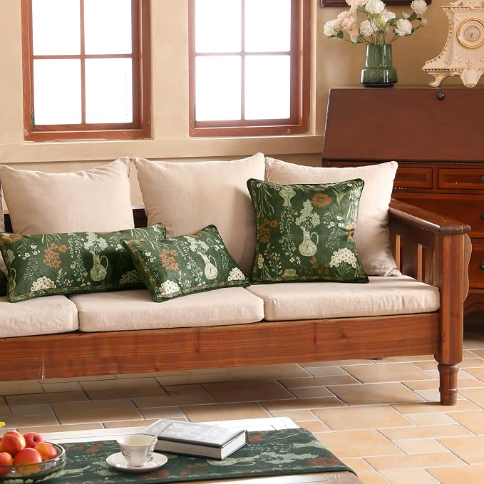 Designer Vintage Velvet Throw Pillow Cover,22"x22"-Nocturne | Pillow Cover,Concealed Zipper Design,Dragonfly Pattern,Sofas,Bedroom,Living Room,Lounge Chairs,All Season Home Decor