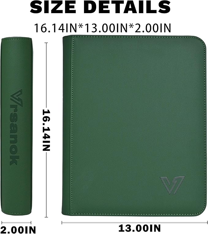 Top Loader Binder 9 Pocket,Holds 324 Top Loaders,Toploaders Binder 9 Pocket for 3" x 4"Rigid Cards,Double Sided Card Binder Abulm in 3"x4"Toploaders for Trading Cards