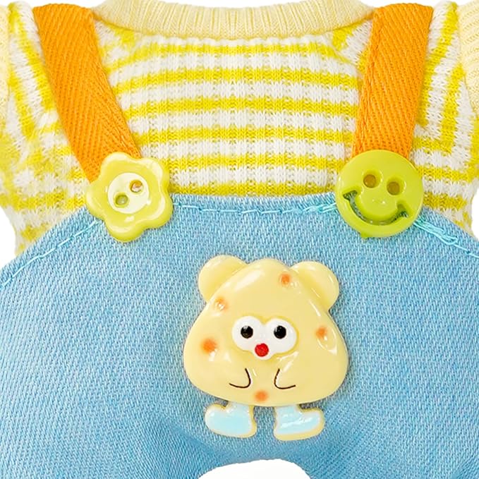 17cm Doll-Clothes-Set,Outfits for Clothing Accessories-Kawaii Chic Style Peaked Cap+Sweater+Overalls