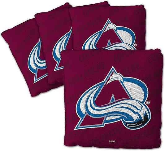 YouTheFan Officially-Licensed NHL Set of 4 Cornhole Bags - All Weather Regulation 6” x 6” Size - 16oz Weight - Designed in USA