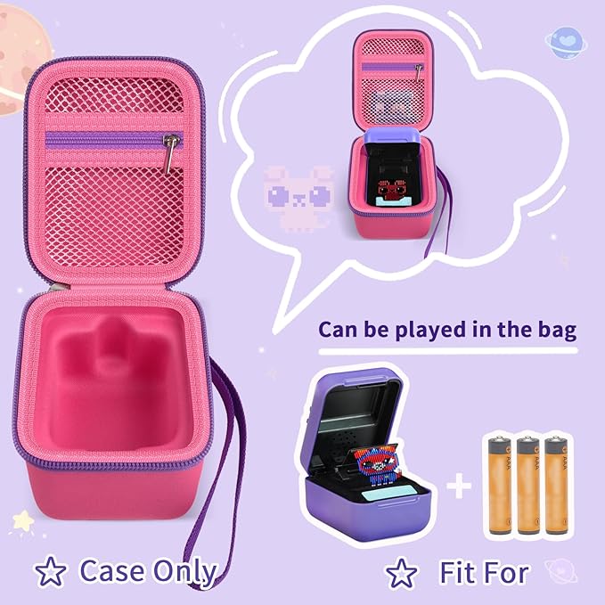 GWCASE Case for Bitzee Magicals Digital Pet, Hard Carrying Holder for Bitzee Interactive Digital Pet React to Touch, Protective Container for AA Batteries and Other Accessories (Box Only)-Pink