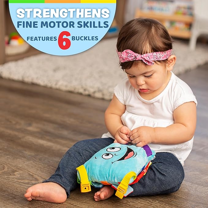 Buckle Toys - Bubbles Square - Learning Activity Toy - Develop Motor Skills and Problem Solving - Easy Travel Activities for Kids Toy