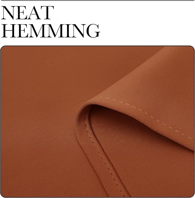 NICETOWN Blackout Curtains for Living Curtains, Burnt Orange, 2 Panels, 29 by 30, Room Darkening Window Curtain Panels, Easy-Care Solid Thermal Insulated Draperies/Drapes for Daughter Room