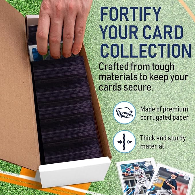 Premium Trading Card Box Storage For Sports, Baseball, Football, Basketball, MTG & TCG Collector | Baseball Card Storage Boxes & Organizer For Magic Sorter Bulk. Sports Holder For Collection.