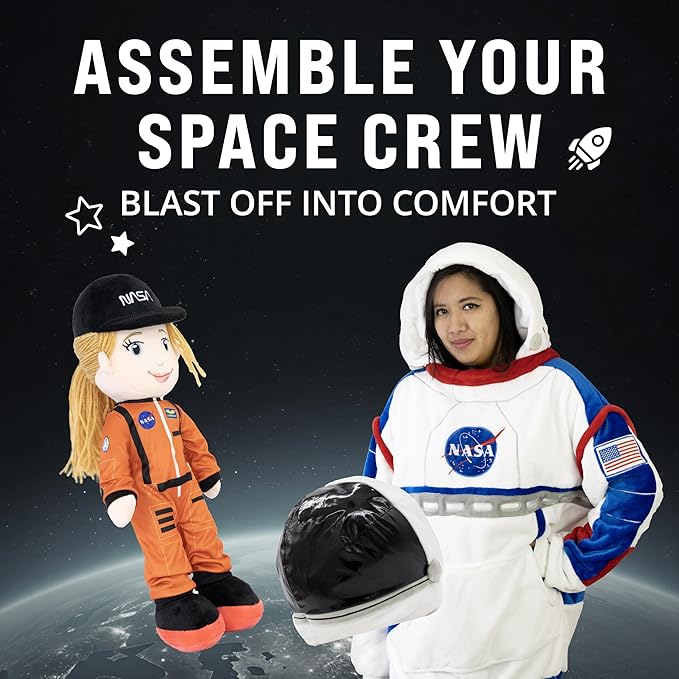Playtime by Eimmie - 14' Eimmie NASA Astronaut Doll - Soft Plush Rag Doll for 2 Year Old Girls & Boys, Toddler & Infants - Washable Astronaut Toy