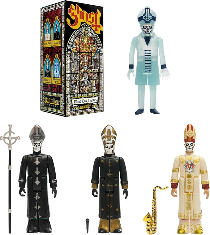 Super7 Ghost Blind Box Flat - (12 Pack) 3.75" Ghost Action Figures Heavy Metal Collectibles and Retro Toys