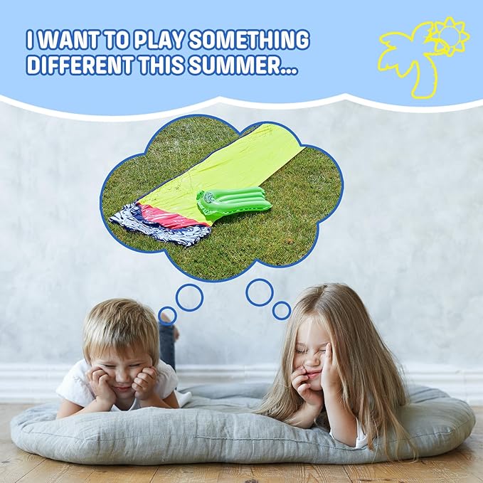 Wham-O Slip N Slide Water Slide with Slide Boogie, 16ft Outdoor Backyard Slip and Slide Super Slip Waterslide for Kids Ages 5-12