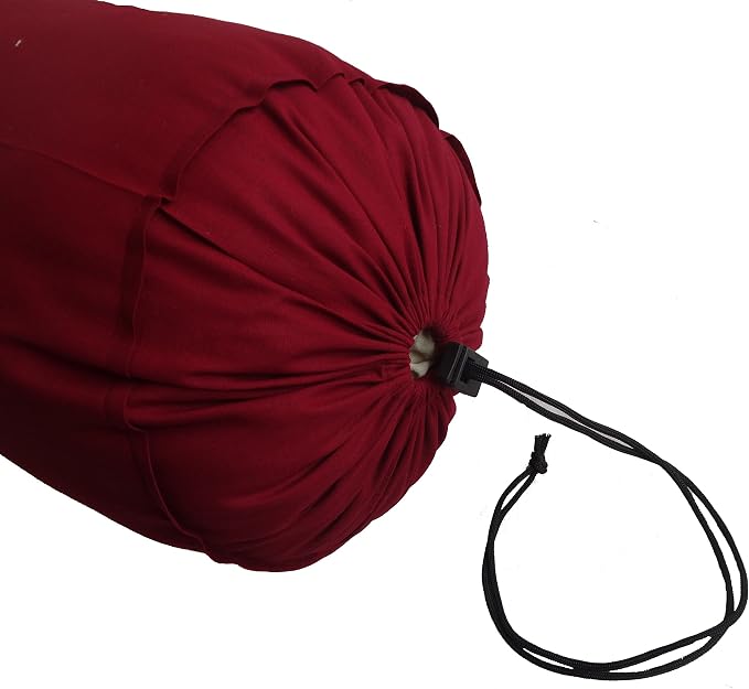 Saffron Burgundy Bolster Pillowcase - Neck Roll Round Bolster Cover for Bed Sofa Chair Couch Lounge Cotton 6" Diameter x 30" Long (15 cm Diameter x 76 cm Long) Removable Cover