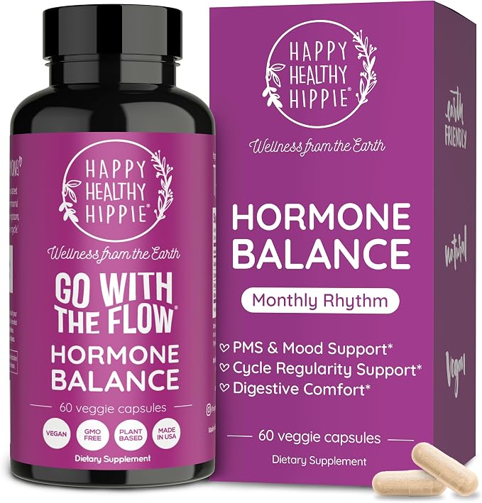 Hormone Balance for Women - PMS & PMDD Support Supplement, Vegan, 60 Ct | Mood, Cycle Regularity - Chasteberry, Maca, Dong Quai, Black Cohosh - Vegan, Non-GMO, 30 Servings