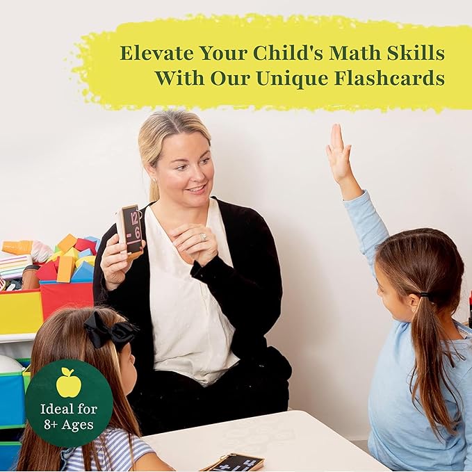 Star Right 325 Math Flash Cards - Multiplication and Division Flash Cards with 4 Metal Rings - Hole-Punched Math Flashcards for 3rd to 6th Grades - Ideal Math Game Practice Tool - 6.4 x 1.8 Inches