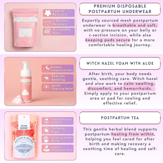 Postpartum Essentials Box - Gift for Expecting Moms - Care Package with Essential New Mommy Items & Pregnancy Must-Haves - Perfect for Celebrating Motherhood & Welcoming New Life