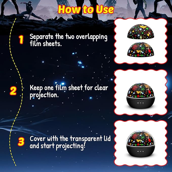 MOKOQI Super Hero Night Light for Boys | Spiderman Night Light and Star Projector 2-in-1 | Avengers Light Projector for Kids Bedroom Decor | Superhero Toys Gifts for Boys 4-6