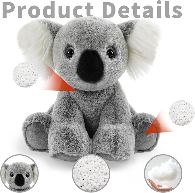 Koala Stuffed Animal Toys, 8.5 Inch Soft and Cuddly Koala Plush Animals Toy, Cute and Realistic Stuffed Animals Gifts for Boys and Girls Soft Toy for Kids