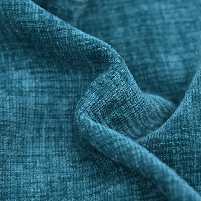 CaliTime Decorative Couch Throw Pillow Covers 26 X 16 Inches Ocean Blue | Pack of 2, Cozy Chenille Cushion Cases for Sofa Bed Living Room Farmhouse Home