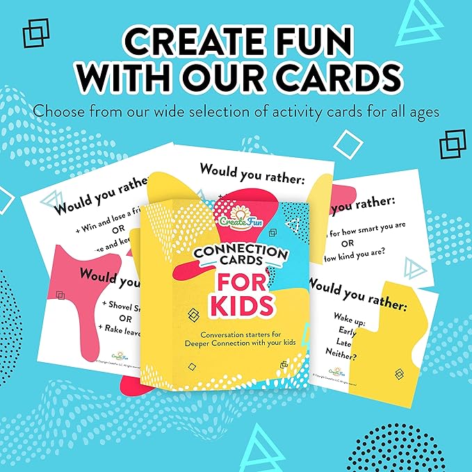 CreateFun Summer Fun Activities for Kids – 101 Playful Conversation Cards for Ages 3+ to Build Confidence, Spark Connection & Strengthen Family Bonds