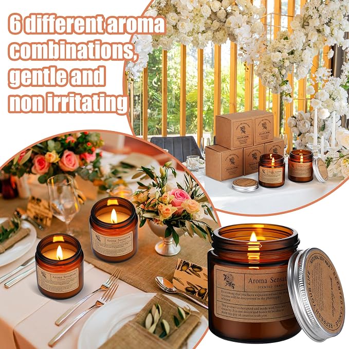 MTLEE 12 Pcs Candles for Home Scented Candles Gift Set for Women Long Lasting Aromatherapy Jar Candle Bulk Soy Wax Candles for Birthday Teacher Thanksgiving Anniversary (Flower Scent)