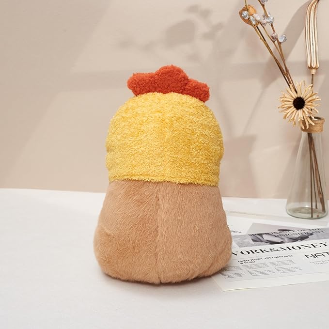 Cute Capybara Plush Pillow with Wearable Pumpkin Hat Plush Toys Children's Gift, Brown (11.8 Inches)