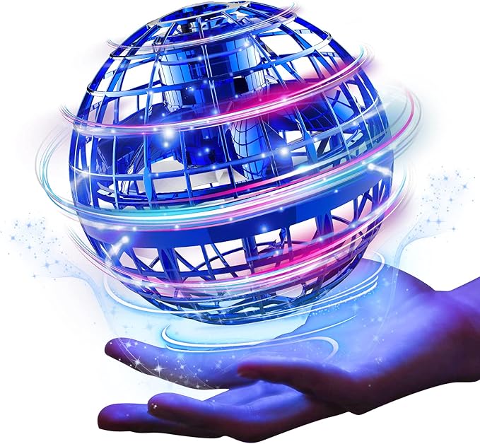 Ciniffo Flying Orb Ball 2025, Hand Controlled Boomerang Spinner Mini Drone Cosmic Globe Toy, Cool Toys Gift for 6 7 8 9 10+ Year Old Boys Girls Teens Outdoor Toys(Blue)