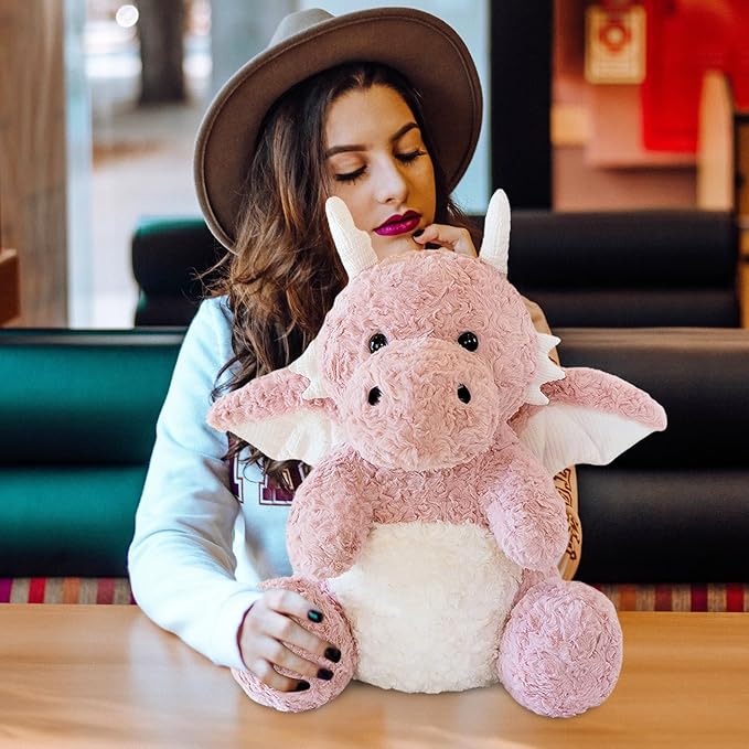 Little Flying Dragon - Cute Stuffed Animal Plush Toy - Adorable Soft Dragons Toy Plushies and Gifts - Perfect Present for Kids (Pink,22.04in/56cm)