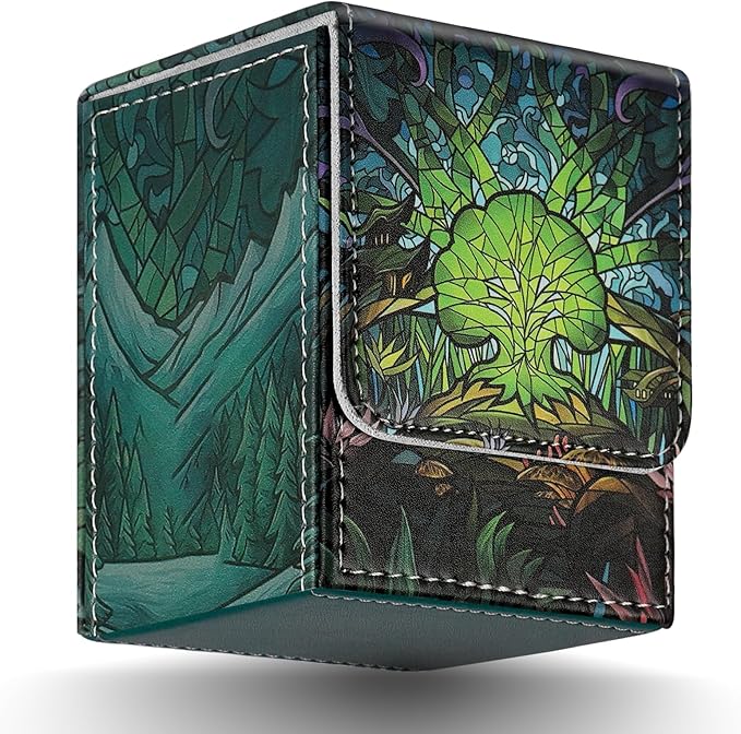 Card Deck Box for MTG Card Storage Box Holds 100 Plus Single Sleeved Cards with Trading Cards Games TCG Yugioh etc. (5 Pack)