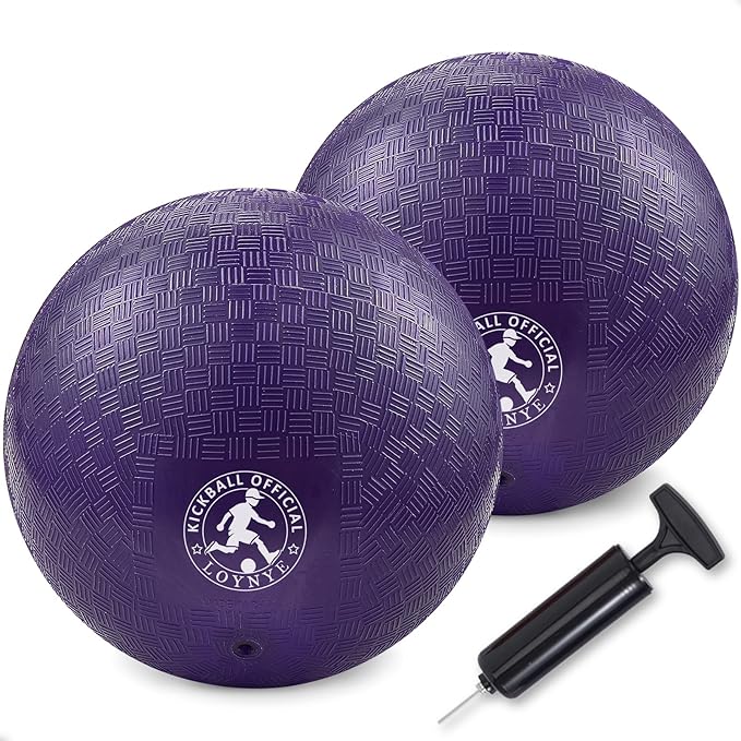 10 Inch Dodgeball Balls Playground Ball Kickball, Dodge Balls for Kids, Kickballs Handball for Indoor Outdoor Games Four Square Balls, Includes Pump