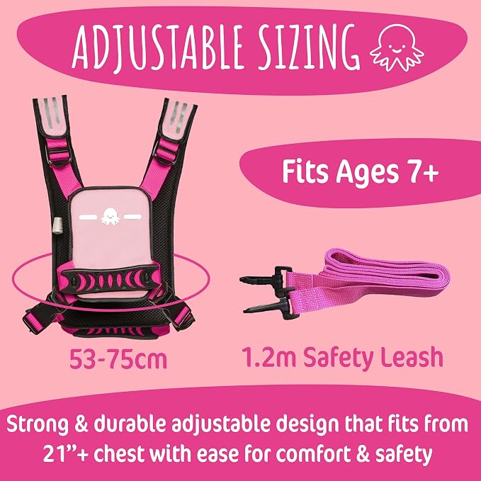 Hobble De Hoo XL Autism Safety Harness for Kids & Teens 7+ | Walking Safety Vest with Grab Handles & Reflective Strips