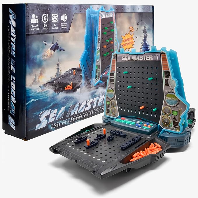 Electronic Sea Battle Game, Interactive Toy for Kids 6+