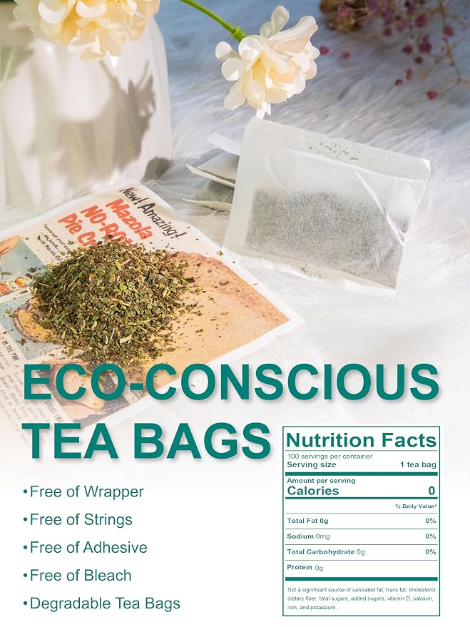 TeeLux Dandelion Leaf & Root Tea Bags, Natural Roasted Dandelion Root with Fresh Dandelion Leaf Herbal Tea, Caffeine Free, 100 Count