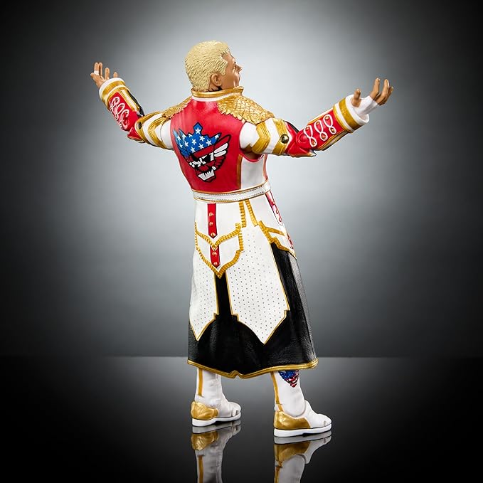 Mattel WWE Ultimate Edition Action Figure & Accessories Set, The American Nightmare Cody Rhodes 6-inch Collectible with 30 Articulation Points & Swappable Pieces
