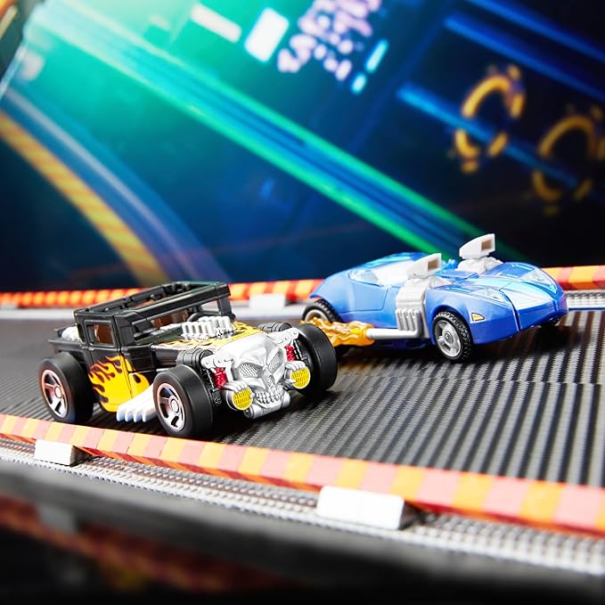 TRANSFORMERS Collaborative Hot Wheels x Bone Shaker, Deluxe Class 5-Inch Robot Action Figure Converts to Car, Car Toys for Ages 8+