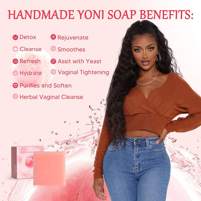 Feminine Wash & Yoni Oil & Yoni Soap Set for Women, Yoni Wash for Vaginal Ph Balance Remove Odor,Yoni Oil for Women Moisturizing, 1 Fl.Oz Feminine Oil & 5.07 Fl.Oz Vaginal Gel 3.53 Oz Yoni Soap Peach