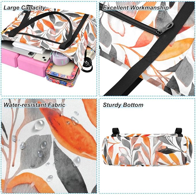 MCHIVER Yoga Bag for Women Men Large Yoga Mat Bag with Adjustable Strap Workout Bags Totes for Pilates Yoga Travel