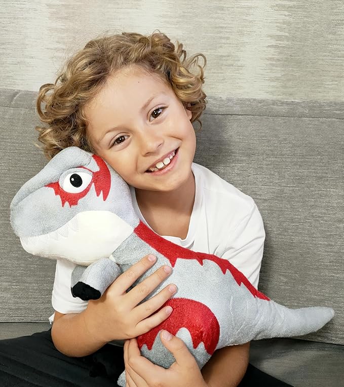 20-Inch Big Standing Dinosaur Stuffed Animal with Weighted Feet, T-Rex Stuffed Dinosaur Plush Toy for Boys & Dino Lovers, Giant Dino Plush for Christmas, Birthday, Party and Decor