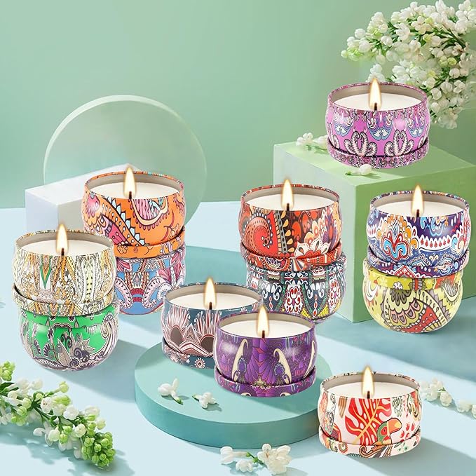 Scented Candle Gifts Set 36 Pack Soy Wax Travel Tin Jar Candles for Home 2.5 OZ Scented Candles for Mom for Christmas, Birthday, Thanksgiving, Mother's Day.