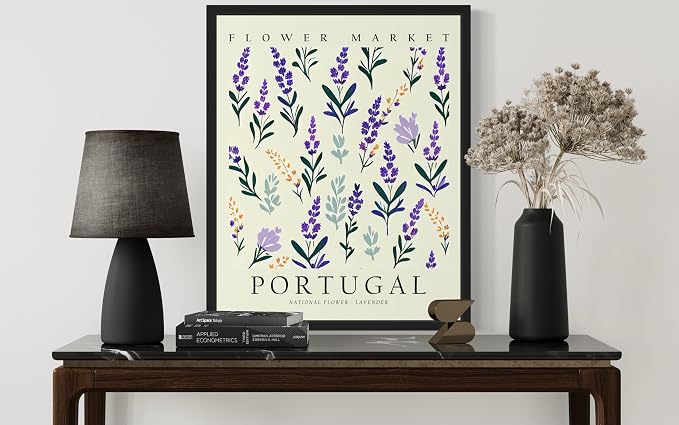 Portugal Flower Market Unframed Art Print Poster, Wall Art Floral Painting Botanical Decor for Bedroom, Kitchen, Bathroom Livingroom Decoration 82B (Portugal,10"L x 8"W, Unframed)