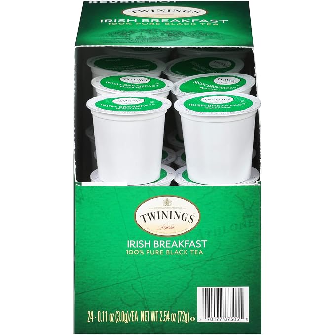 Twinings of London Irish Breakfast Tea K-Cups for Keurig, 24 Count (Pack of 4)