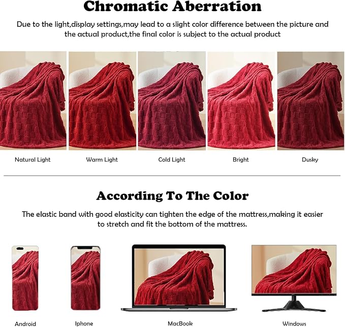 NEWCOSPLAY 3D Checkered Flannel King Blanket, Red Checkered, 90"x110" | Super Soft Cute Lightweight Decorative Premium Silky Fleece Blanket for Couch Sofa Bed, Gift for Women Men, All Season Use
