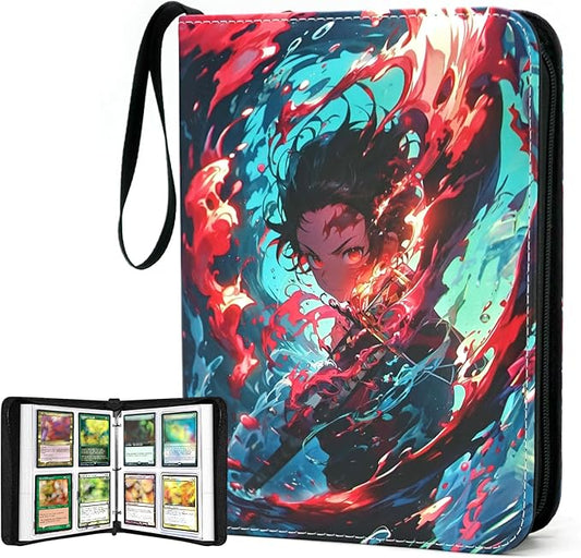 400 Pockets Card Binder for Anime Cards,Portable Waterproof One Piece Cards Storage Book with Removable Sleeves