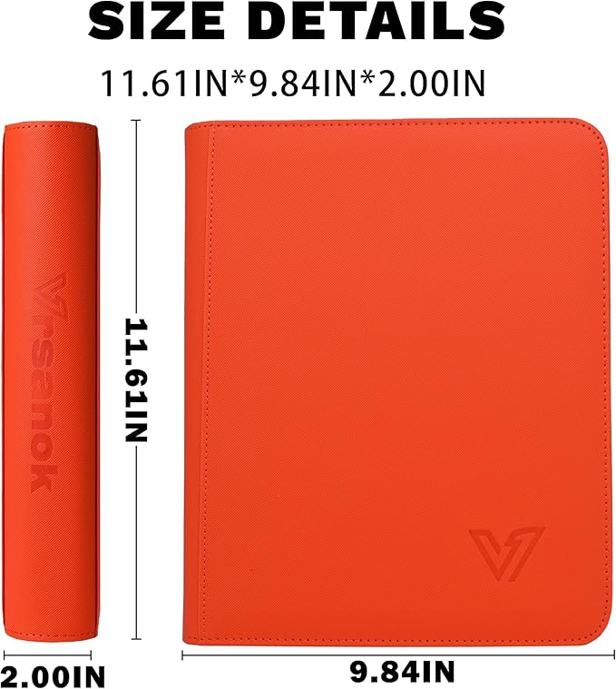 Toploader Binder 4 Pocket,Holds 128 Top Loaders,Top Loader Binder 4 Pocket for 3" x 4"Rigid Cards,Double Sided Card Binder Abulm in 3"x4"Toploaders for Trading Cards