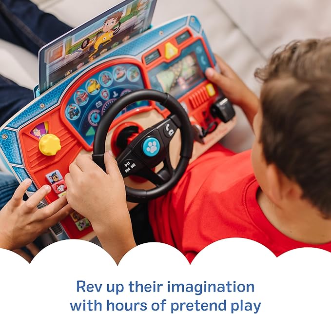 Melissa & Doug PAW Patrol Rescue Mission Wooden Dashboard Kids Activity Board, Toddler Sensory Toys, Pretend Play Driving Toy, PAW Patrol Toys for Kids Ages 3+