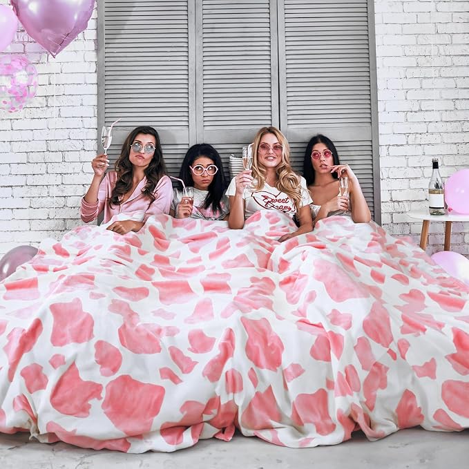 HSEEC Blankets & Throws King Size Warm Blanket Pink Soft Fleece Throw Blankets for Bed 108x90 Inches